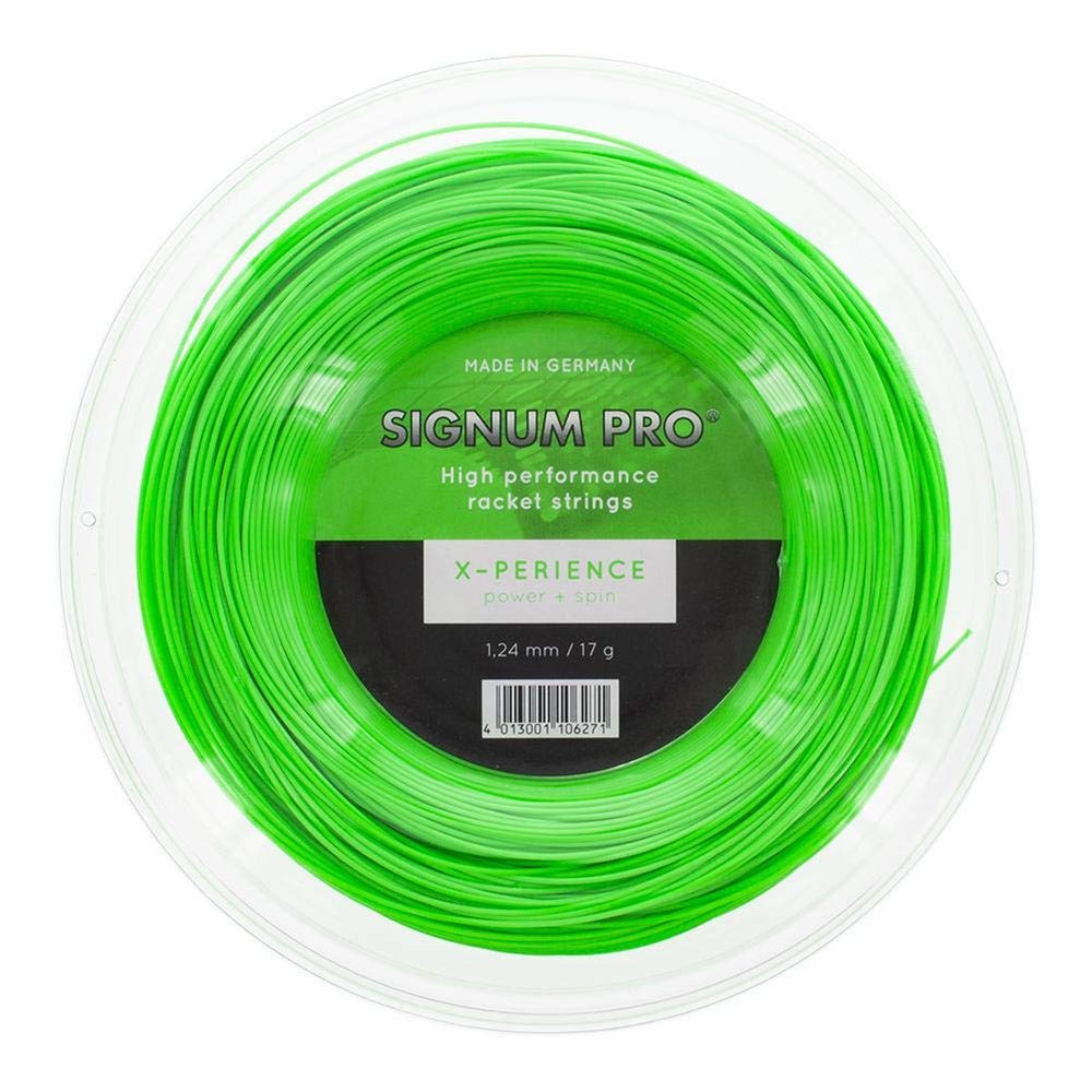 Signum Pro-Pro X-Perience Tennis String Reel 18g 1.18mm-(4013001106172) Green