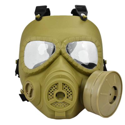 JFFCESTORE Airsoft Tactical Protective Mask M88 Helmet Full Face Eye Protection Skull CS Mask with Adjustable Strap One Size fits All for Airsoft BB Gun CS Game and Party (Mask DE)
