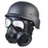 JFFCESTORE Airsoft Tactical Protective Mask M88 Helmet Full Face Eye Protection Skull CS Mask with Adjustable Strap One Size fits All for Airsoft BB Gun CS Game and Party (Black) view 2