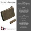 Antique Brass Distressed Military Flip Top Buckle 1.5 Width view 3