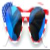 USA American Flag Female Slim Cateye Vintage Reading Sunglasses Women Teen (Ice Mirror) view 1