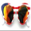 USA American Flag Female Slim Cateye Vintage Reading Sunglasses Women Teen (Fire Mirror) view 1