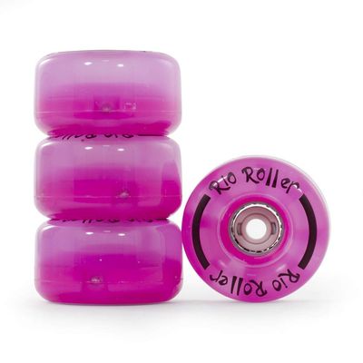 Rio Roller Light Up Wheels, Unisex Adult, Unisex-Adult, RIO535_S_Rosa (Frost), Pink (Frosted), Small