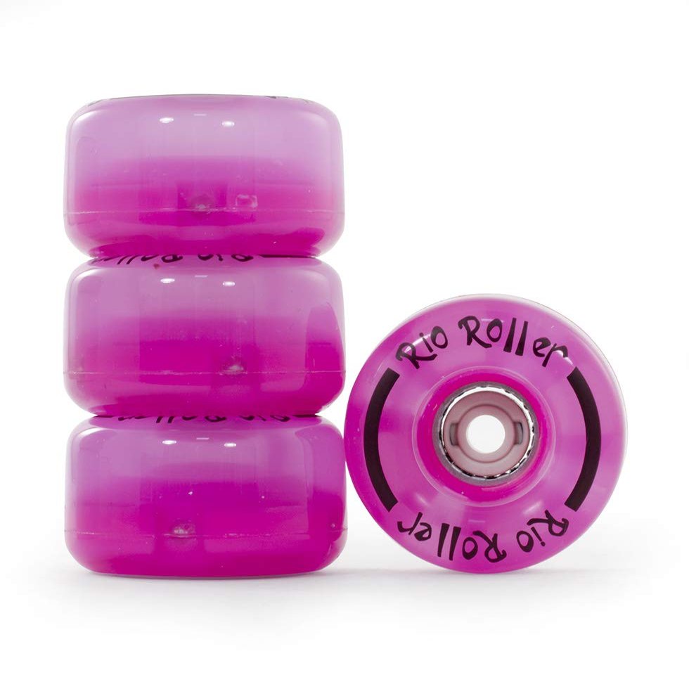 Rio Roller Light Up Wheels, Unisex Adult, Unisex-Adult, RIO535_S_Rosa (Frost), Pink (Frosted), Small