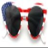 USA American Flag Female Slim Cateye Vintage Reading Sunglasses Women Teen (Black) view 1
