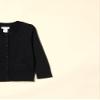 Amazon Essentials Girls' Uniform Slim Fit Crewneck Cardigan Sweater, Black, Small view 2