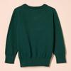 Amazon Essentials Unisex Kids' Uniform Cotton V-Neck Sweater, Dark Green Heather, Small view 4