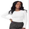Sivvan Scrubs for Women - Long Sleeve Comfort Underscrub Tee 3-Pack - S85003 - White - XL view 2