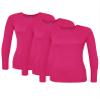 Sivvan Scrubs for Women - Long Sleeve Comfort Underscrub Tee 3-Pack - S85003 - Fuchsia - L view 1