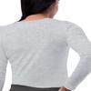 Sivvan Scrubs for Women - Long Sleeve Comfort Underscrub Tee 3-Pack - S85003 - Marl Gray - M view 4
