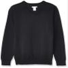 Amazon Essentials Unisex Kids' School Uniform Cotton V-Neck Sweater, Black Heather, Small view 1