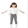 Amazon Essentials Girls' Uniform Slim Fit Crewneck Cardigan Sweater, White, X-Small view 3