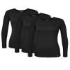 Sivvan Scrubs for Women - Long Sleeve Comfort Underscrub Tee 3-Pack - S85003 - Black - S view 1