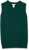 Amazon Essentials Boys' Uniform Cotton V-Neck Sweater Vest Green, X-Large view 1