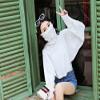 Cooling Arm Sleeve Face Anti UV Dust for Riding Driving Beach Coverup Sun Protection for Women Girl White view 2