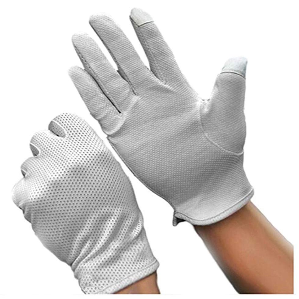 Men's Driving Gloves Cotton Non Slip Touchscreen UV Sun Protection Gloves for Cycling Motorcycle Camping