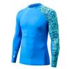 HUGE SPORTS Men's Splice UV Sun Protection UPF 50+ Skins Rash Guard Long Sleeves (Blue Digital, 3XL) view 1