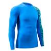 HUGE SPORTS Men's Splice UV Sun Protection UPF 50+ Skins Rash Guard Long Sleeves (Blue Digital, 2XL) view 3
