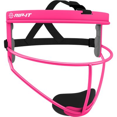 RIP-IT Original Defense Softball Face Mask | Lightweight Protective Softball Fielder's Mask | Youth | Pink