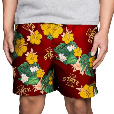 FOCO Men's Logo Floral Hawaiian Swim Suit Trunks, Team Color, Large