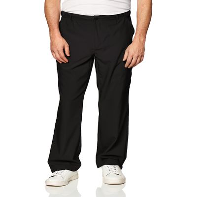 WonderWink W123 Mens Flat-Front Cargo Pant Black, XS Short