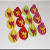 Lucore Hat and Bow Rubber Erasers - 12 pcs Colorful Women & Girls Sun Hat Shaped Miniature Puzzle Charms view 3