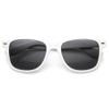 Fashion Culture Unisex Amped Soft Rubberized Horned Rim Sunglasses, White view 1