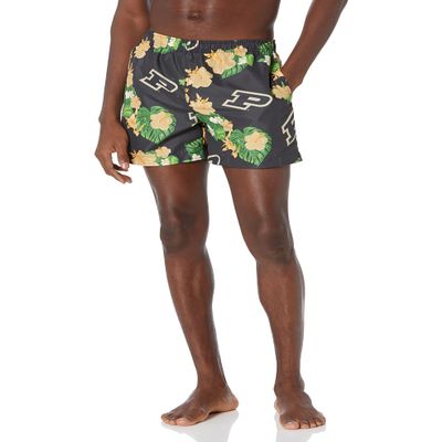 FOCO Men's Logo Floral Hawaiian Swim Suit Trunks, Team Color, XL