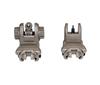 Sniper Polymer Front and Rear Sight Combo Set, Desert Camo Flip Up Back Up Iron Sights view 1