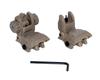 Sniper Polymer Front and Rear Sight Combo Set, Desert Camo Flip Up Back Up Iron Sights view 3