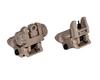 Sniper Polymer Front and Rear Sight Combo Set, Desert Camo Flip Up Back Up Iron Sights view 4