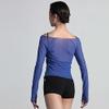 117120106 Mesh Top Ballet Warm Ups Ballet Tops (Blue) view 3
