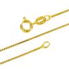 14kt Yellow Gold Plated Sterling Silver 1mm Box Chain Necklace  Thin Dainty Chain Necklace for Women  Nickel-Free  Made in Italy  14 Inch view 1