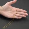 14kt Yellow Gold Plated Sterling Silver 1mm Box Chain Necklace  Thin Dainty Chain Necklace for Women  Nickel-Free  Made in Italy  14 Inch view 4