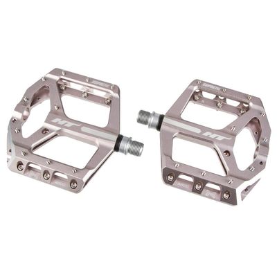 HT Components Grey ANS10 Supreme Platform Evo Bike Pedals Pair 9/16"