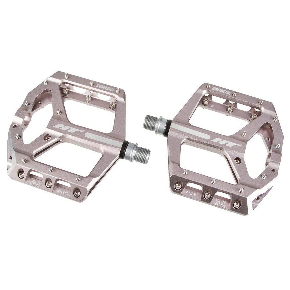 HT Components Grey ANS10 Supreme Platform Evo Bike Pedals Pair 9/16"