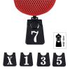 Andux 4pcs/Set Mesh Golf 460cc Driver Fairway Wood Club Head Covers Long Neck with No. Tags Black/Red view 3