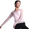 117120106 Mesh Top Ballet Warm Ups Ballet Tops (Pink) view 1