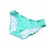 Malinsa Women's Ruffle Wavy Bikini Bottom Low Rise Hipster Allure Swimsuit (Green, XL) view 3