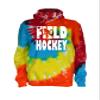 JANT girl Field Hockey Tie Dye Sweatshirt - Stacked White Logo (Rainbow Twist, YL) view 1