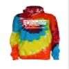JANT girl Swimming Tie Dye Sweatshirt - Swimmer Logo (Rainbow Twist, YL) view 1
