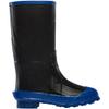 LaCrosse Lil Grange 9" Kids Boots, Non-Insulated Waterproof Boots, Durable Outdoor Footwear for Boys & Girls, Black/Blue - 6Y view 1