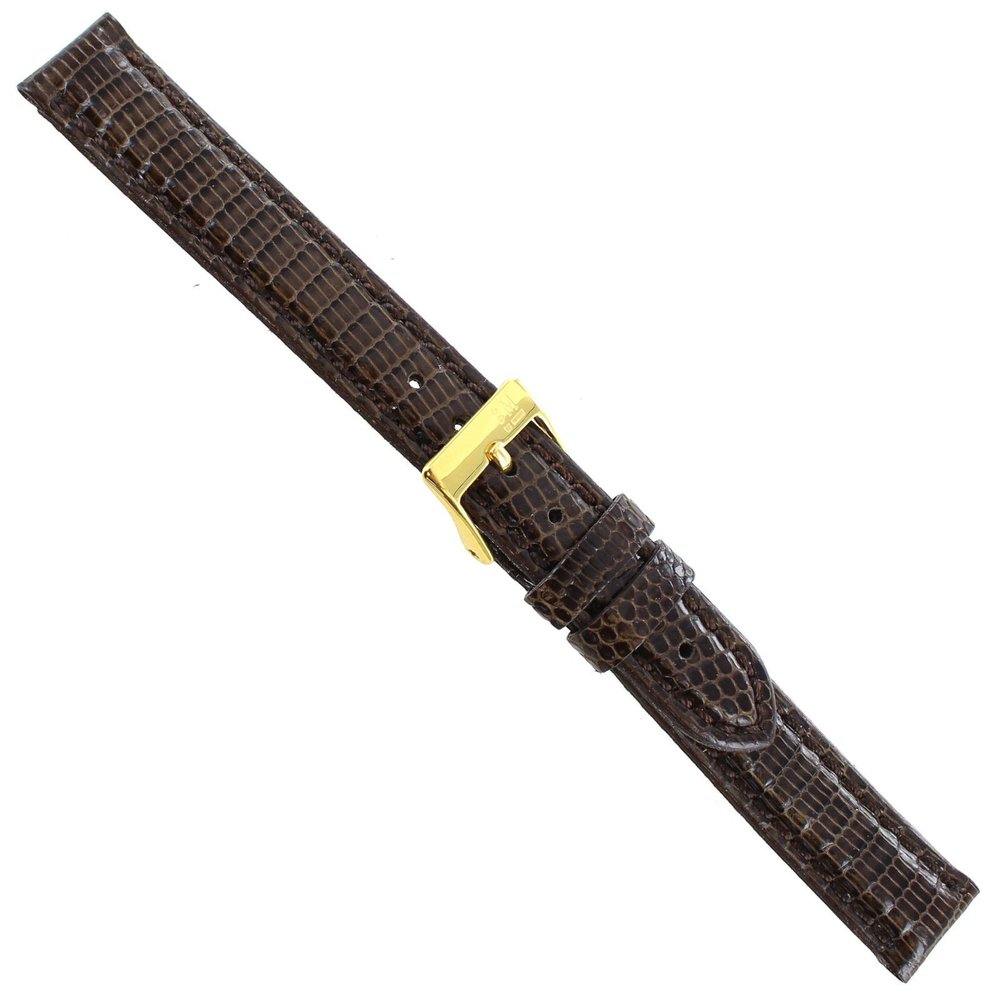 13mm Morellato Genuine Lizard Lightly Padded Stitched Brown Ladies Watch Band 718