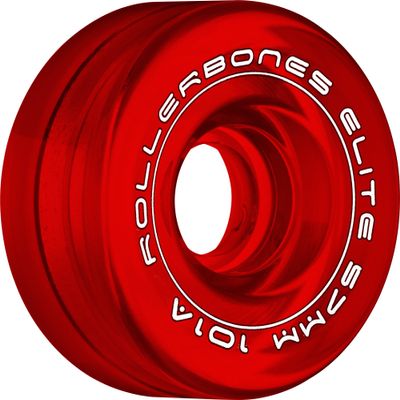 RollerBones Art Elite Competition 101a Roller Skate Wheels - Red - 62mm