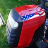 Lawn Mower Decals Stickers - 2pc Set - American Flag view 1
