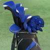 Andux 5pcs/Set Mesh Golf 460cc Driver Fairway Wood Club Head Covers Long Neck with No. Tags Black/Blue view 2