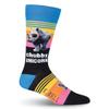 K. Bell Socks Men's Play on Words Novelty Crew Socks, Chubby Unicorn (Bright Multi), Shoe Size: 6-12 view 2