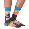 K. Bell Socks Men's Play on Words Novelty Crew Socks, Chubby Unicorn (Bright Multi), Shoe Size: 6-12 view 4