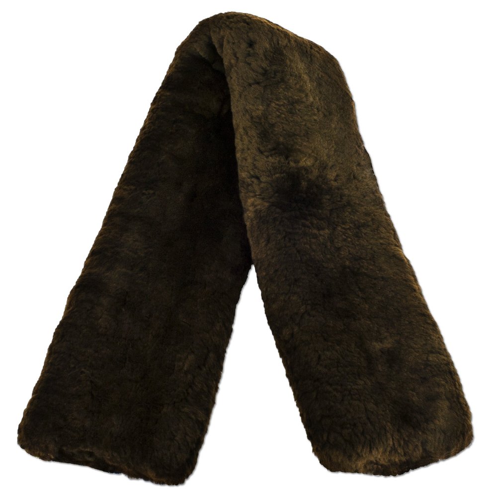 ECP Equine Comfort Products Easy Fit Genuine Merino Sheepskin Girth Cover, Prevents Gall Sores & Chafing, Sweat-Absorbing, Breathable, Soft & Protective, 36 Inches, Brown