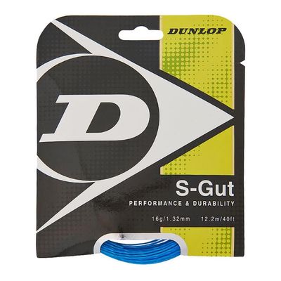 Dunlop S-Gut 16G Tennis String Blue-(T624705:SET)